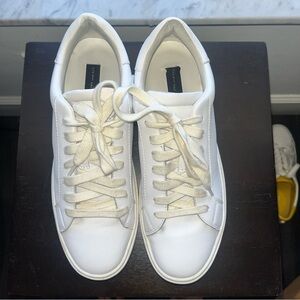 Steve Madden White Leather Sneakers Sz 8
